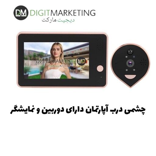 دوربین چشمی درب با قابلیت ذخیره روی مموری کارت و دارای باتری داخلی