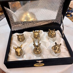 شات سر حیوان جعبه شش تایی سنگین و کاربردی طلایی مسی و سیلور جعبه جیر  ارسال رایگان