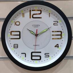ساعت دیواری سیتیزن نوا گرد سایز 37سانتی موتور ارامگرد بی صدا  درجه یک رنگ بندی  