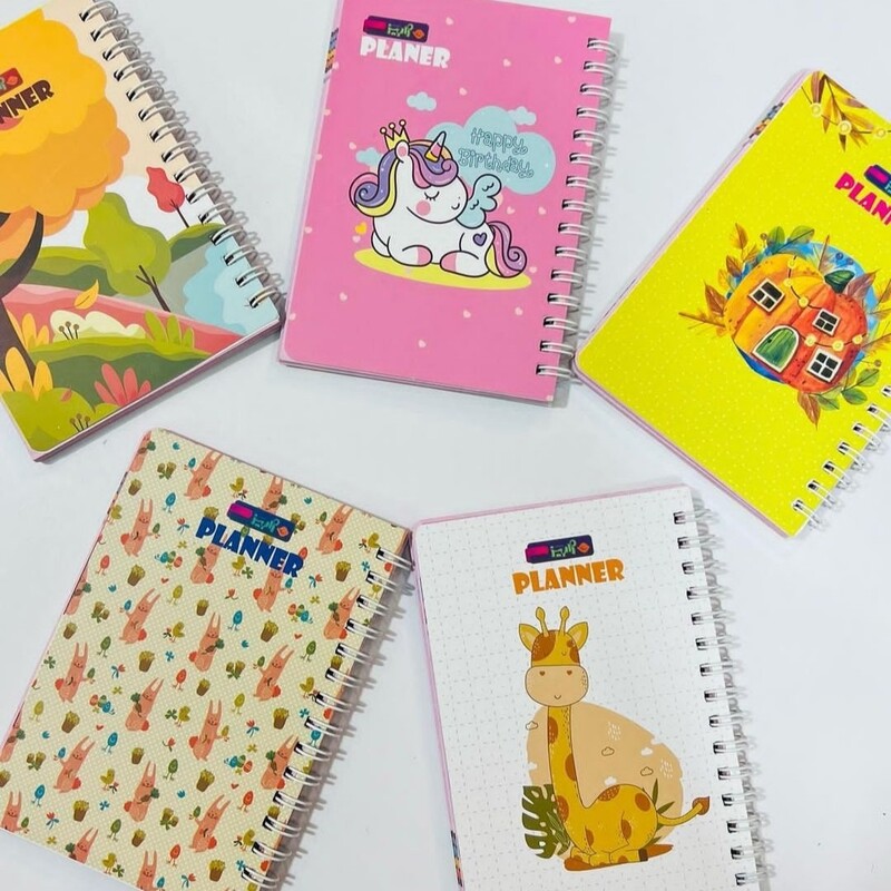 دفترچه پلنر(برنامه ریزی)در پنج طرح و رنگ فانتزی