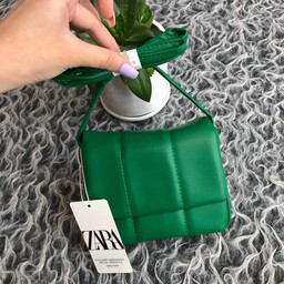 کیف زارا-رنگ سبز-ابعاد16 در 13-فانتزی و جذاب