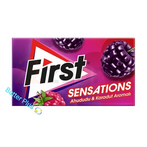 آدامس فرست ترکیه (First Sensations) طعم تمشک و توت سیاه 27 گرم 