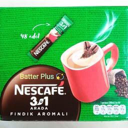  نسکافه برند اصل ( Nescafe) تعداد 48 شاسه ی 17 گرم فندقی ترکیه 