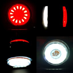 چراغ بغل تریلی و کامیون لاستیکی دوطرفه مدل گوشواره ای قرمز سفید ولتاژ کاری 24 ولت فروش عمده (بسته 10 عددی) 