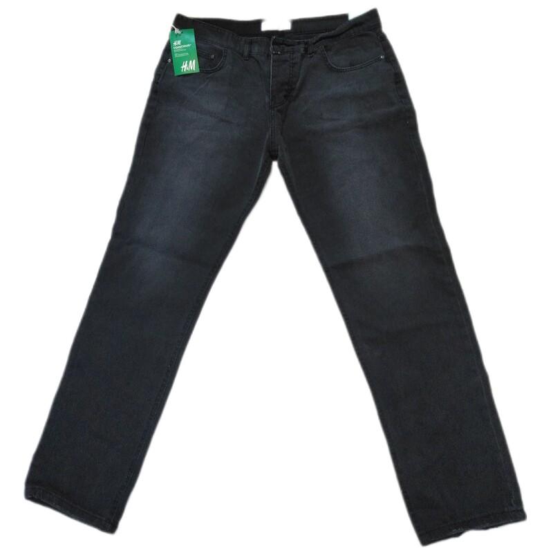 شلوار جین مردانه راسته زغالی سایز 31 تا 36