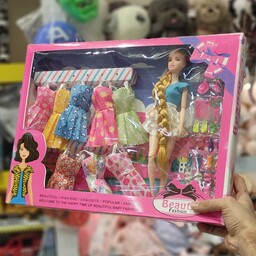 باربی با لباس و کفش اضافه و لوازم آرایش عروسک اسباب بازی دخترونه باربی تمام مفصلی جدید اصلی