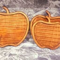 سینی چوبی سه تیکه سیب