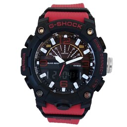 ساعت جی شاک اسپرت مردانه عنکبوتیG-SHOCK دوزمانه ضدآب چراغدار  طرح جی شاکSPORT سفید مشکی