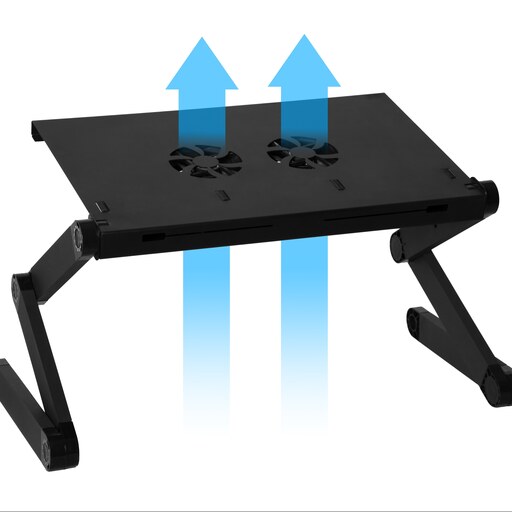 میز لپ تاپ تاشو فن دار و خنک کننده ziflex با قابلیت حالت خوابیده (استفاده در حالت ها و شرایط مختلف)