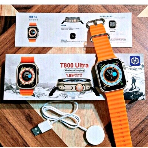 ساعت هوشمند T800 ULTRA ورژن 2023 اورجینال اصلی طرح اپل واچ اولترا فروش ویژه به قیمت عمده ارسال رایگان ( T800 اولترا