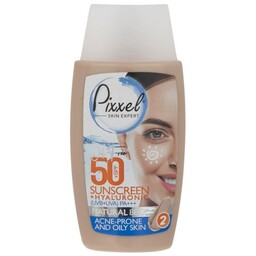 کرم ضد آفتاب بژ طبیعی مناسب پوست چرب spf50 پیکسل ظرفیت 50 میلی لیتر