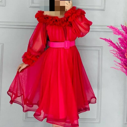 لباس مجلسی دخترانه مدل عسل جنس تور و آستر کش رنگ بندی طبق تصویر از سایز36تا46ارسال رایگان