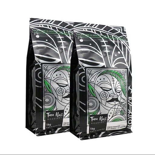 قهوه نقره ای تام کینز 80 عربیکا 2 کیلو