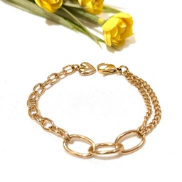 دستبند ژوپینگ زنانه زنجیری کاملا مشابه طلا