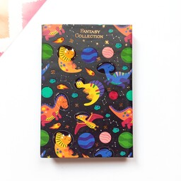 دفترچه یادداشت فانتزی جلد سخت fantasy collection  طرح space dinos 