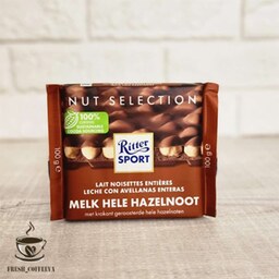 شکلات تخته ای ریتر اسپرت Ritter sport مدل آجیل فندق کامل nut selection whole hazelnuts
