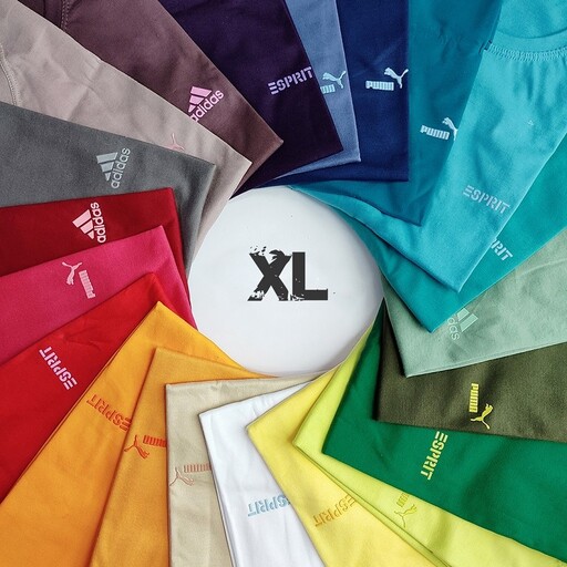 تیشرت مردانه نخی پنبه ای در رنگبندی متنوع و سایزهای L و XL و 2XL