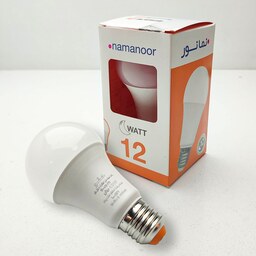 لامپ ال ای دی کم مصرف 12 وات نمانور مدل حبابی با ارسال پیشتاز رنگ مهتابی و یخی