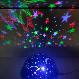 چراغ رومیزی چراغ خواب رقص نور دار مدل کهکشان طرح اسب تک شاخ چرخشی