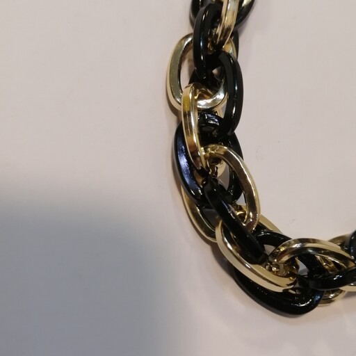 دستبند مردانه بافت طنابی طلایی مشکی رنگ ثابت باکیفیت 