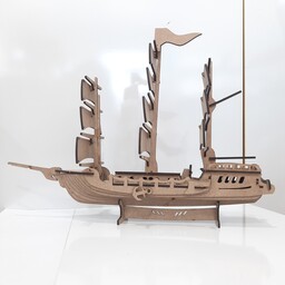 جذاب تر از کشتی بادبانی نداریم، پازل چوبی سه بعدی کشتی بادبانی به همراه هدیه ( 91 قطعه )