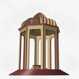 پازل چوبی سه بعدی طرح آرامگاه حافظ شیرازی