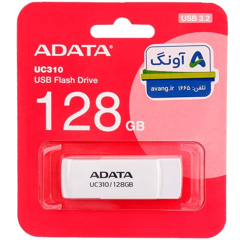 فلش 128 گیگ ای دیتا مدل Adata UC310 USB3.2 گارانتی 60 ماهه آونگ