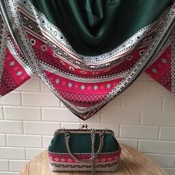 ست کیف روسری سبز 