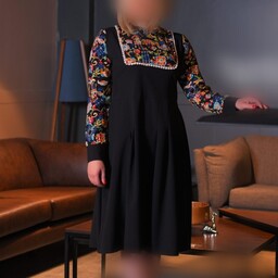 پیراهن زنانه کوتاه پیراهن زنانه مجلسی مشکی پیراهن عروسکی سایز یک 38تا40