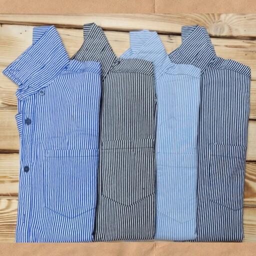 پیراهن مردانه راهدار  پیراهن اسپرت سایز ازاد در سه سایز 3xو4xو5x فقط رنگ سفید مشکی(از راست سومی ) موجود است  
