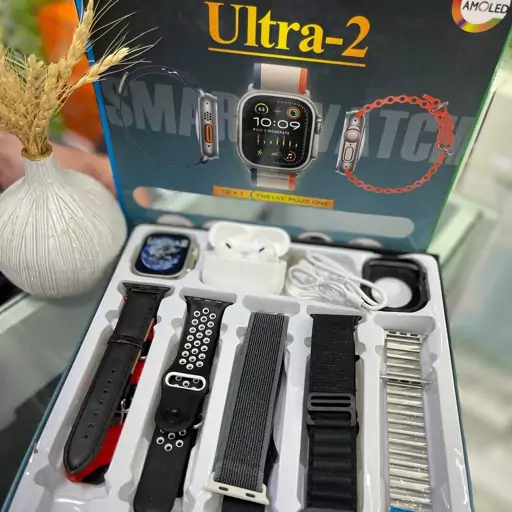 پک کاملا اقتصادی ساعت هوشمند مدل ultra-2 12-1 یک ساعت هوشمند به اضافه ی یک ایرپاد پرو