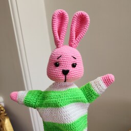 عروسک بافتنی دستکش نمایشی خرگوش