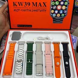 ساعت هوشمند مدل Kw39 max همراه هفت بند سیلیکونی و فلزی   قیمت 999000تومان فروش به صورت تک و عمده 