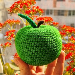 سیب سبز بافتنی تزئینی مخصوص سفره هفت سین و دکور و تزیین عید