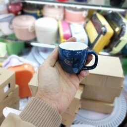 شات قهوه سرامیکی جنس سرامیک تایلندی ساخت چین رنگ ثابت سرمه ای(توضیحات حتما مطالعه شود)