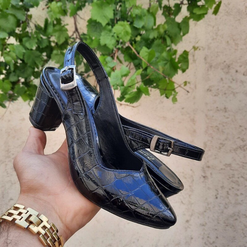 کفش زنانه پاشنه 6 سانت ورنی با ارسال رایگان 