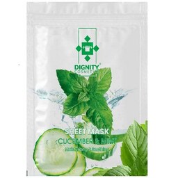  ماسک صورت ورقه ای با رایحه خیار و نعنا دیگنیتی ا Dignity Mint And Cucomber Face Mask