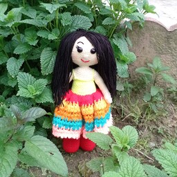 عروسک دختر مو بلند مناسب سیسمونی