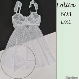 لباس خواب فنردار تور قلبی درجه1 برند  lolita سایز لارج و ایکس لارج  کد 603 رنگبندی صورتی، قرمز ، مشکی و سفید