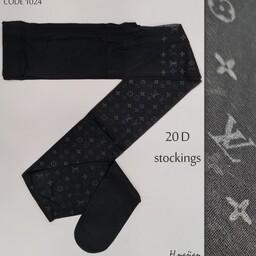 جوراب شلواری طرح LV برند negro فری سایز  کد 1024