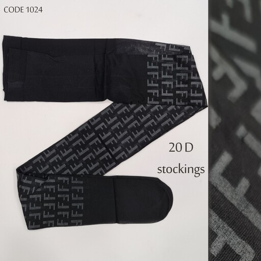 جوراب شلواری طرح فندی برند negro فری سایز  کد 1024