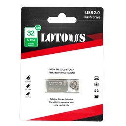 فلش 32 گیگ لوتوس LOTOUS مدل L803 بدنه فلزی ریز زنجزردار USB2