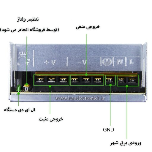 ترانس سویچینگ 12 ولت 30 آمپر  با کیفیت بالا 