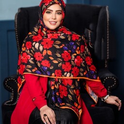 روسری زنانه گلدار نخی سیااسکارف(شرمیلا)