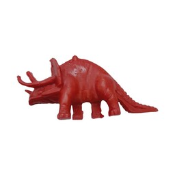 عروسک پلاستیکی دایناسور شاخدار قرمز سایز کوچک طرح  AMOR 