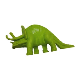 عروسک پلاستیکی دایناسور شاخدار سبز  سایز کوچک طرح AMOR 