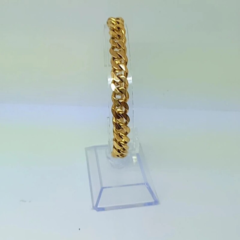 دستبند مردانه کارتیر طلایی ظریف تک رنگ مناسب خانم ها و اقایون 