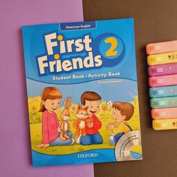 کتاب American First Friends 2 2nd Editionسایز بزرگ (رحلی)، امریکن فرست فرندز 2 ویرایش دوم، آموزش زبان انگلیسی کودکان
