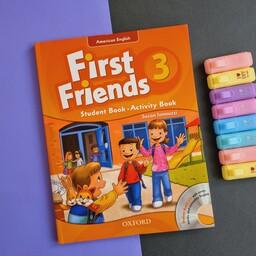 کتاب American First Friends 3 2nd Editionسایز بزرگ (رحلی)، امریکن فرست فرندز 3 ویرایش دوم، آموزش زبان انگلیسی کودکان