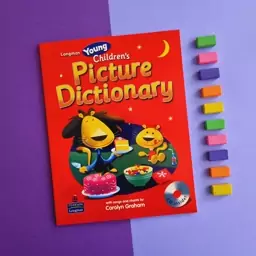 کتاب Longman Young Childrens Picture Dictionary (لانگمن یانک چیلدرنز پیکچر دیکشنری)، دیکشنری تصویری کودکان، قطع رحلی 